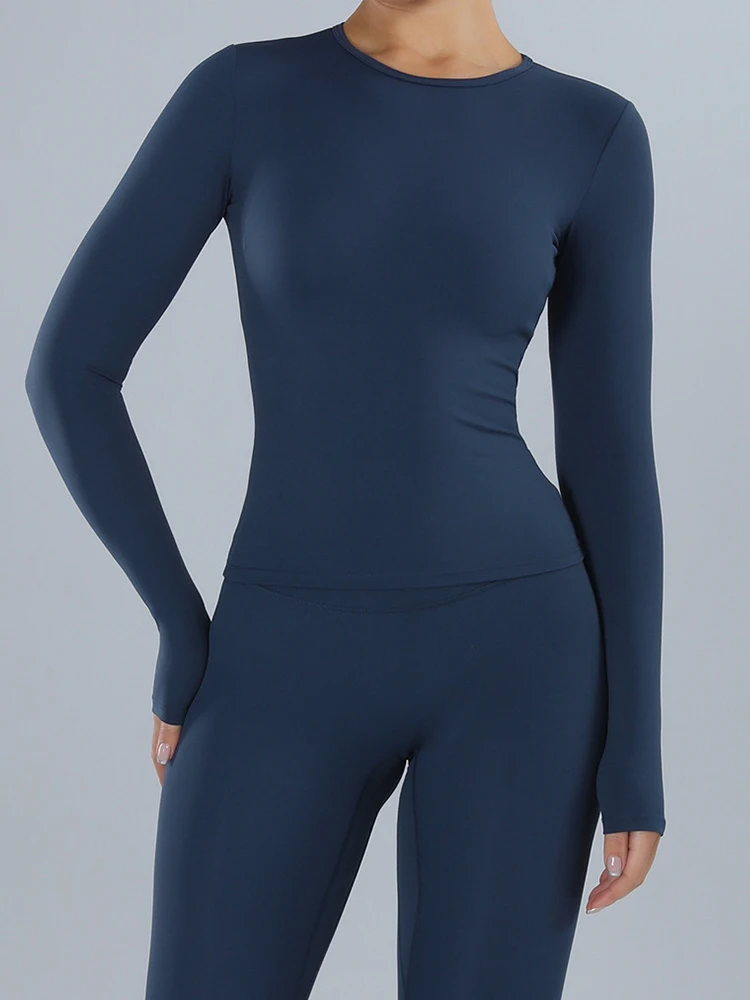 TRY TO BN Sports Long Sleeve Gym Tops Woman O-Neck T-Shirts Fitness Sportswear Breathable Workout Running Training Yoga Clothing
