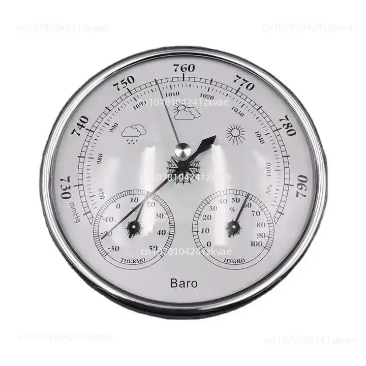 Digital indoor hygrometer, portable three in one wall mounted weather thermometer, pressure gauge, home decoration 132MM