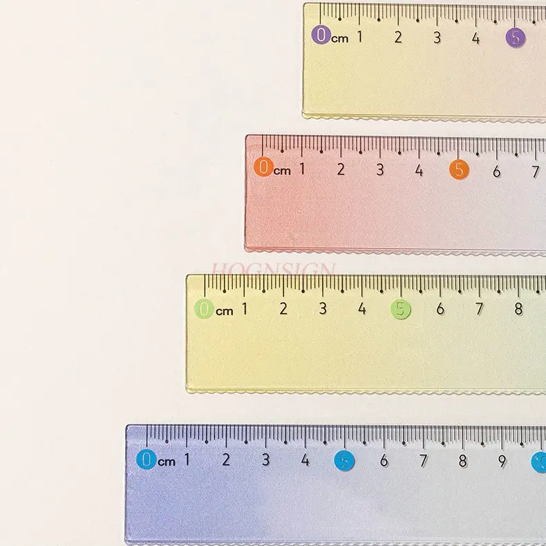 2pcs The student's stationery ruler has waves