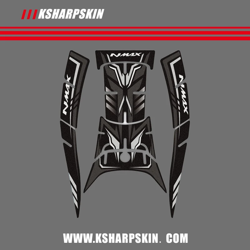 

Fuel tank carbon fiber scratch-resistant stickers motorcycle stickers fish bone decals for NMAX155 2020