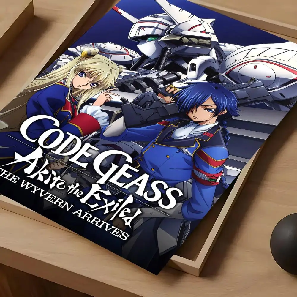 Code Geass Poster For Self-adhesive Art Waterproof Paper Sticker Coffee House Bar Room Wall Decor