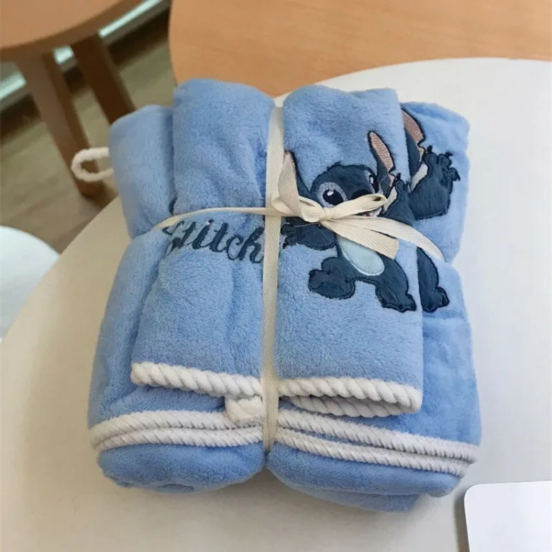 Cute Disney Cartoon Stitch Towel Bath Towel Set for Home Couple Absorbent Water Quick-Drying Hair Won't Shed Bathroom Towel Set