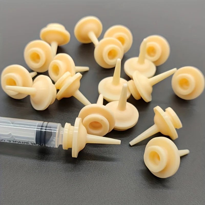 12Pcs Pet Silicone Nipples for Feeding Milk, Water, Medicine & Deworming - Syringe Not Included, Only Nipples
