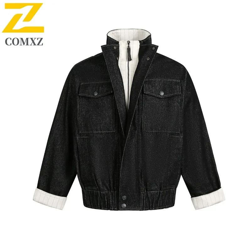 

COMXZ Мужская хлопковая куртка Chaqueta Comfort Fishing Trip в стиле ретро American Vibe, уличная байкерская куртка для отдыха, дорожные велосипедные куртки высокого качества