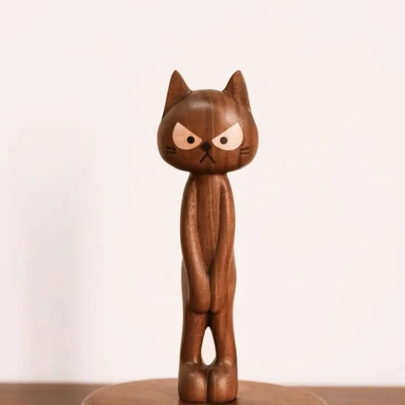 Creative black walnut, paper towel solid wood, walnut ornament, cat paw cute, rolling paper cling film, vertical desktop