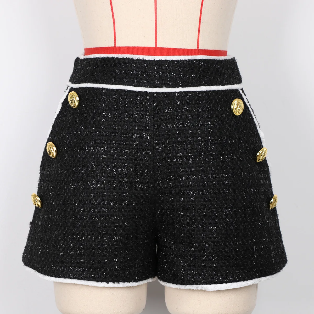 BluWin 2025 Elegant Tweed Blazer Shorts Set Women High-end Slim Fit Two Piece Suit Fashion Office Lady Chic Outfit