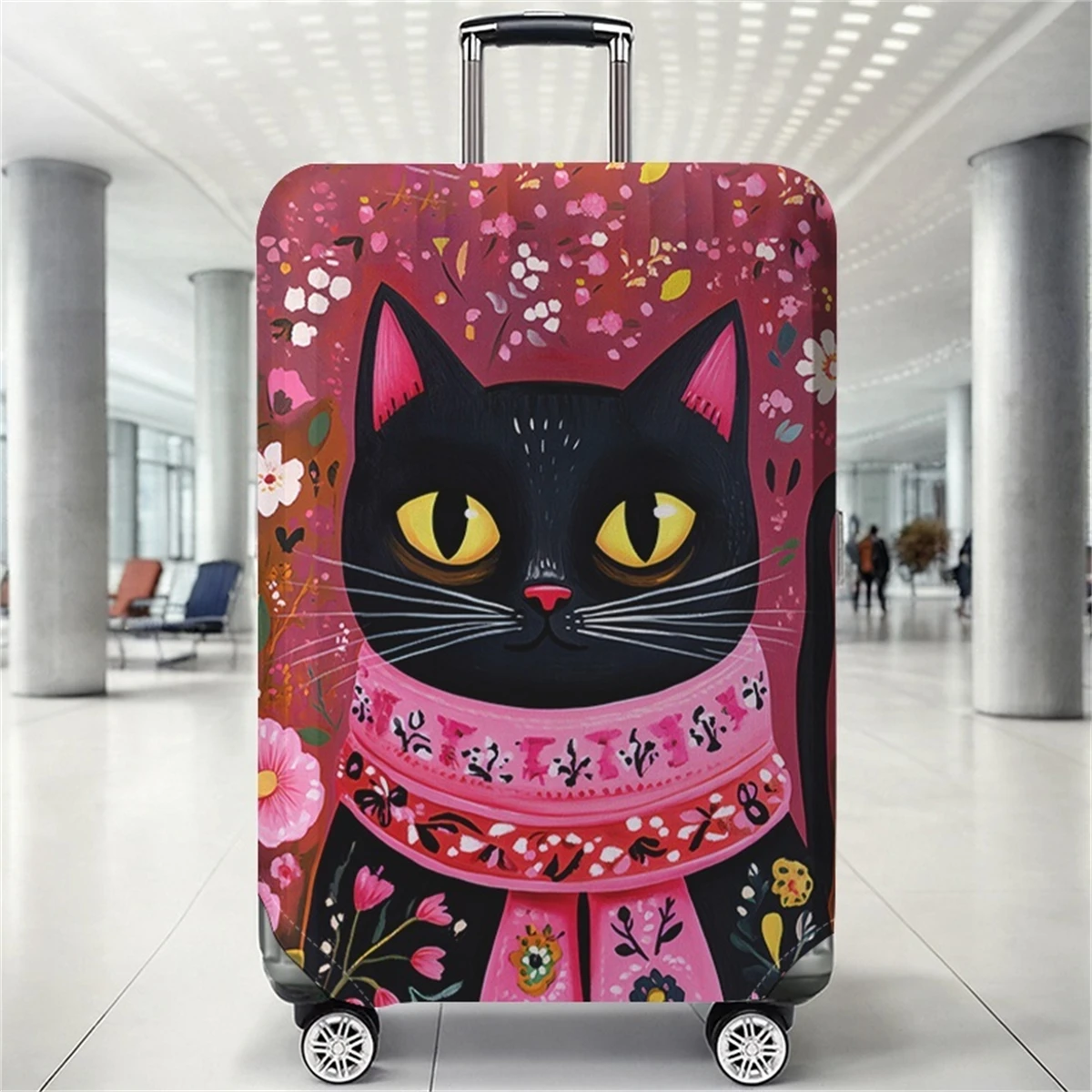 

Cat pattern luggage protection cover, suitable for 18-32 inch luggage covers, luggage handle gloves, travel accessories