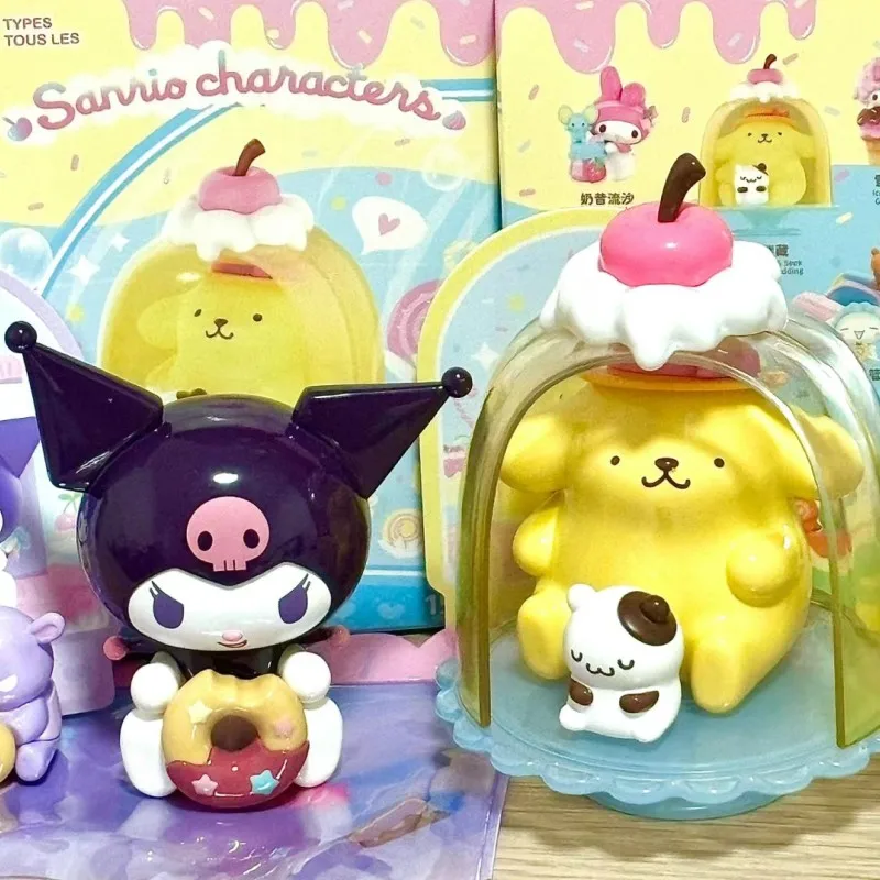 صندوق أعمى لشخصيات Miniso Sanrio ، صندوق لغز قابل للتحصيل كاواي ، زخرفة غرفة كاواي لطيف ، هدية عيد ميلاد للفتيات