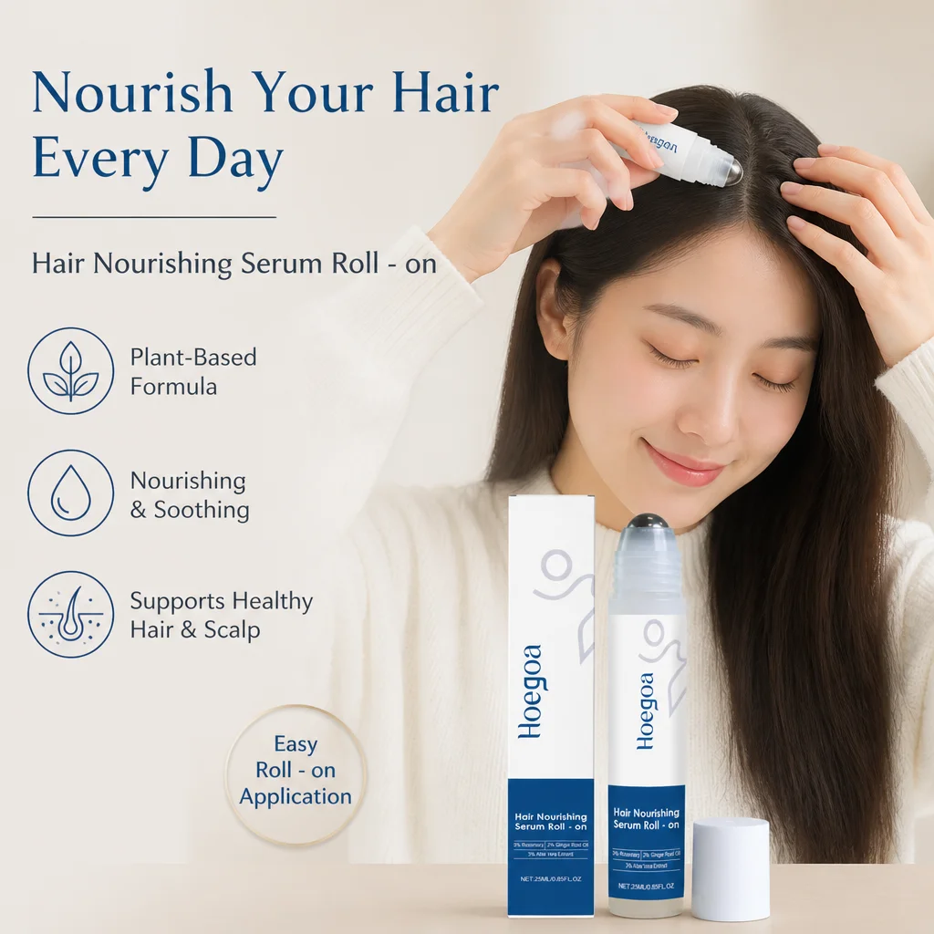 Plant Based Hair Nourishing Rollon Serum Nourish Soothe Scalp Support Healthy Hair Easy Application For Daily Home Travel Hair