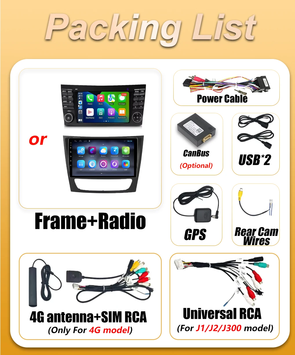 Car Stereo Navigation For Mercedes Benz E Class S211 W211 CLS Class C219 2002-2010 Wireless Carplay Car Radio Android Head Unit