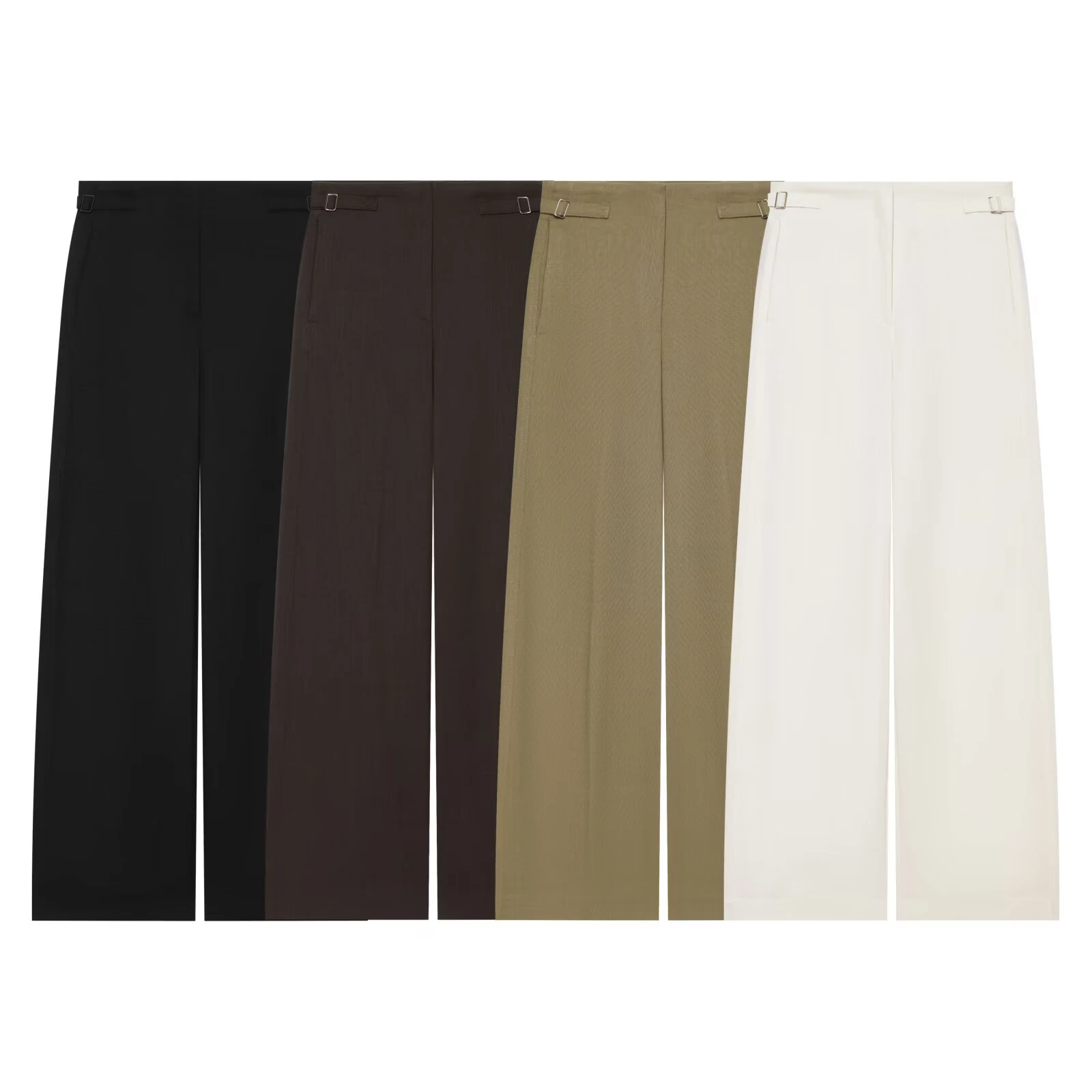 2026 autumn new women's clothing style simple solid color fashionable versatile high waist straight leg wide leg suit pants