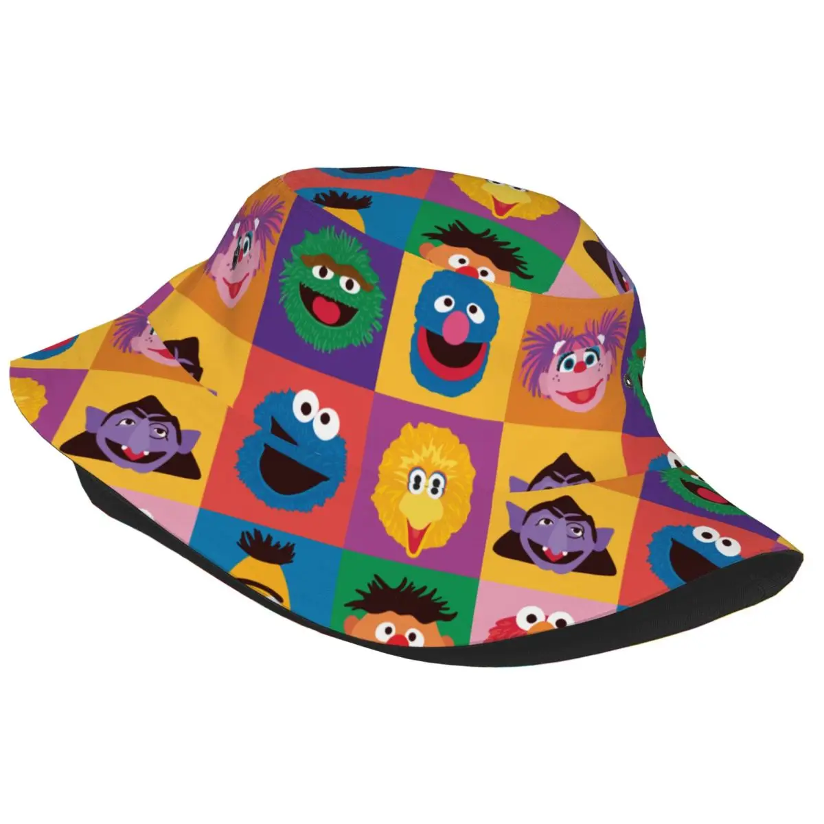 Beach Hatwear Cute-S-Cookied-S-Monstered Bucket Hats Streetwear Unisex Sun Hat Cartoon Session Hats Fishing Cap Outdoor