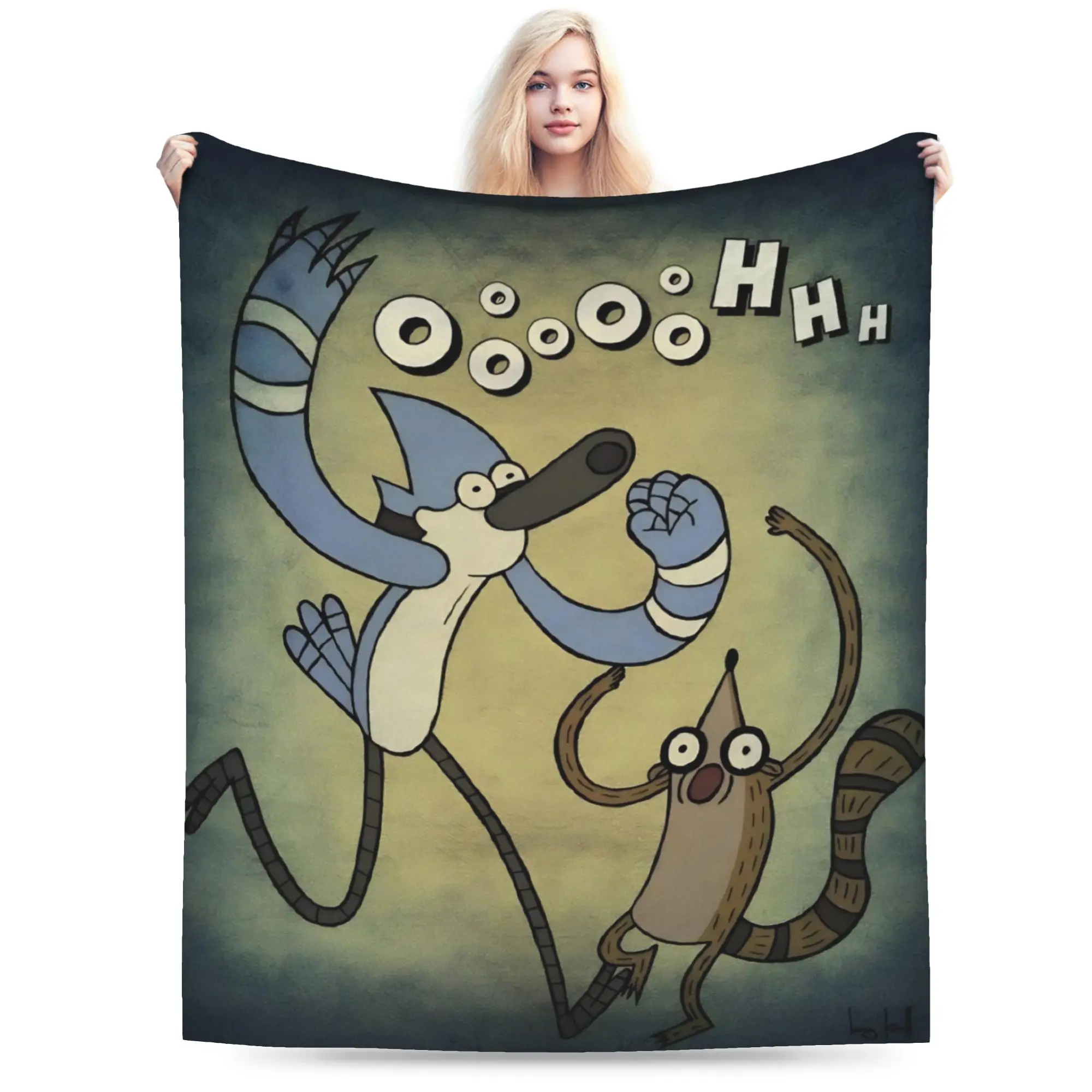 New Arrival Mordecais And Rigbys Blanket Super Soft Flannel  Cozy Throw Blanket Machine Washable