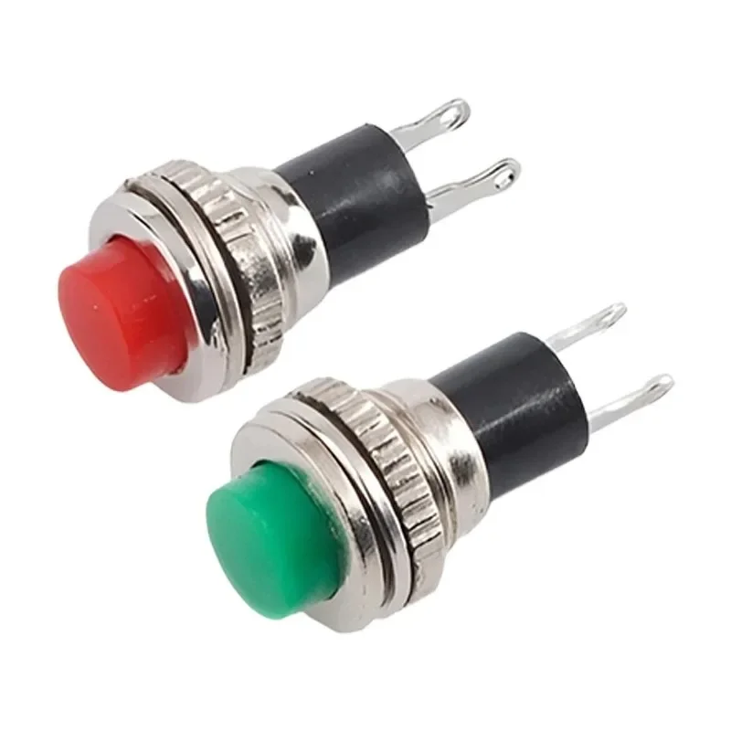 10 Stück DS-316 Gelber 10mm Runder Selbstrückstellender Netzschalter Ohne Verriegelung 2-Pin 0,5A 250V AC Momentaner Druckschalter – Detail 3
