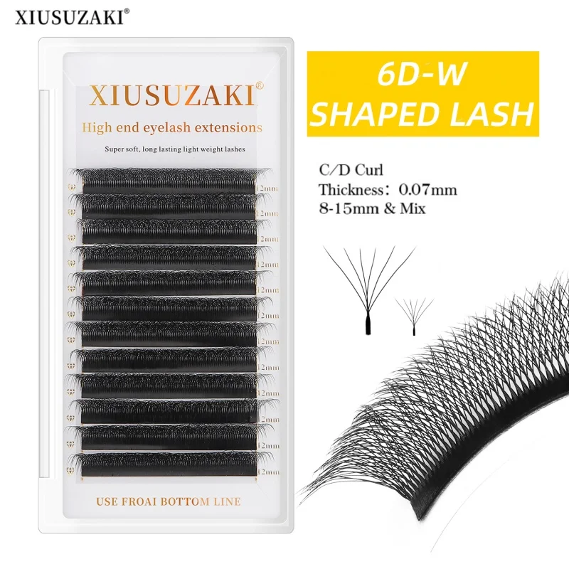 

XIUSUZAKI W Shaped Bloom 6D Automatic Flowering Premade Fans Eyelashes Extensions Natural YY Individual Lashes
