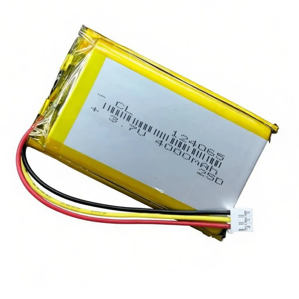 Image of 124065 Polymer-Lithium-Akku 3,7 V 4000 mAh mit JST PH 2,0 mm 3-Pin-Anschluss für Handwärmer, Tablet-PC, medizinische Geräte, Kamera
