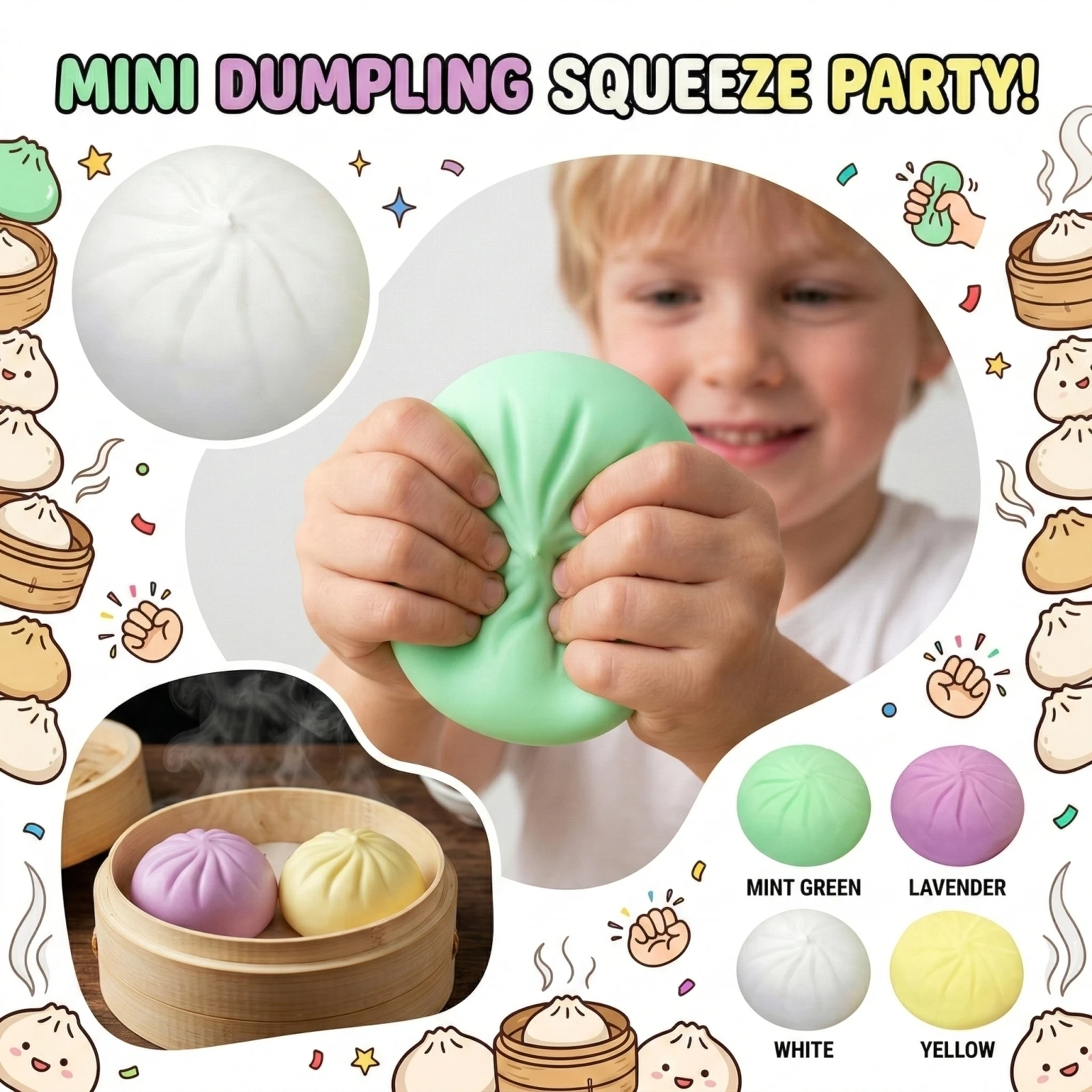 Steamed Bun Sensory Tool Fresh Mint Color Slow Rising Stress Reliever Soft Decompression Sensory Gifts Relaxation Gift For Women
