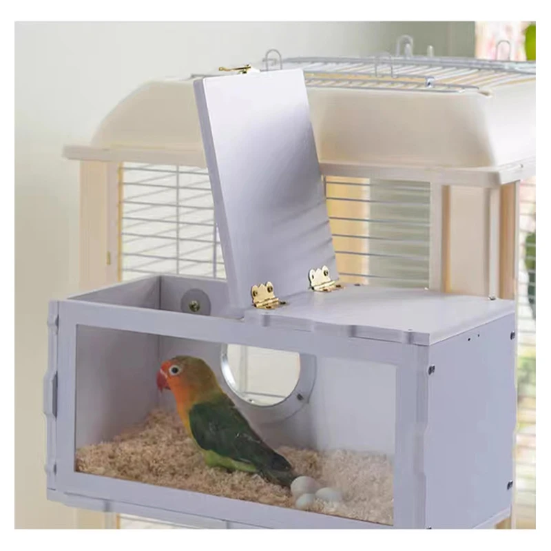 New PVC Bird Breeding Box Easy To Clean Durable Finch Lovebirds Cockatiel Conure Pvc Bird Breeding Box House Nest