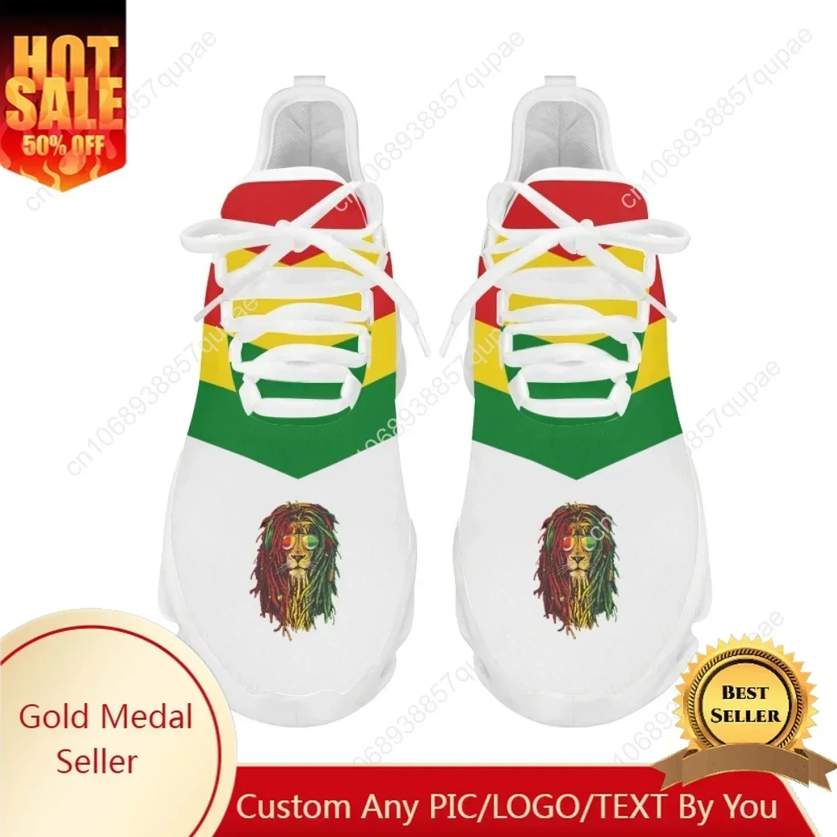 Reggae Lion Of Judah Printed Flats Sneakers Violator Pattern Mens Womens Sports Shoes High Quality DIY Sneaker Custom Made Shoe