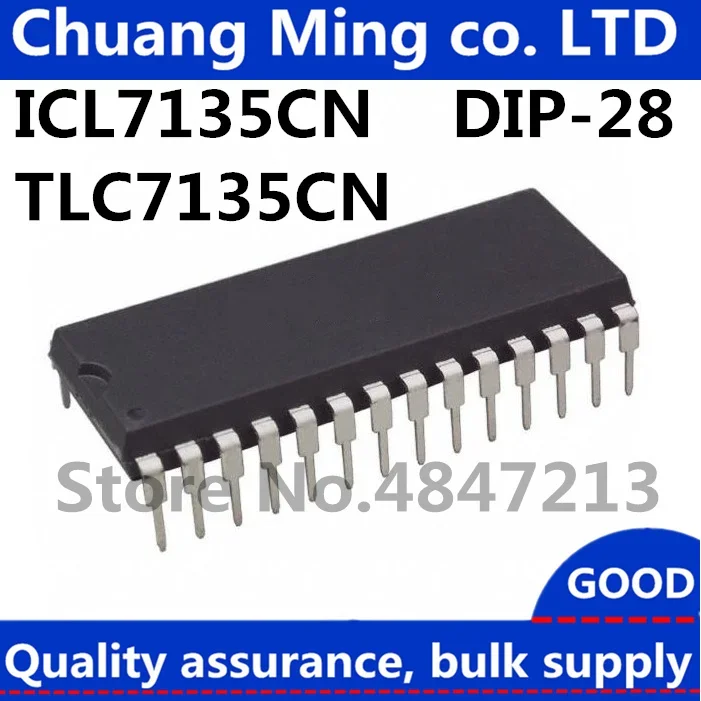 50pcs/lot ICL7135CPI TLC7135CN ICL7135CN ICL7135 DIP-28 analog to digital converter