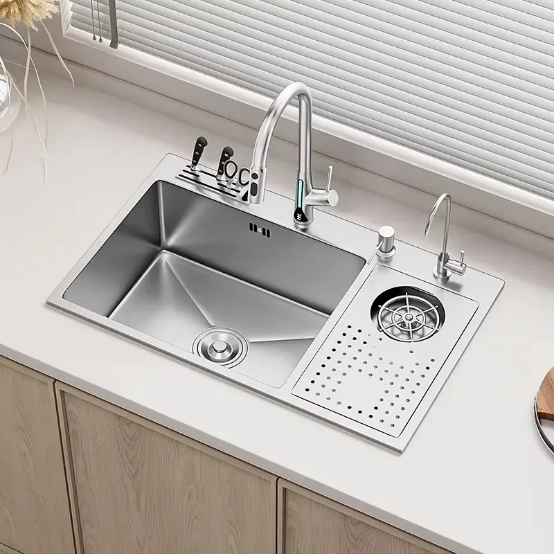 304 Stainless Steel Rectangular Bowl Sink with 5 Year Warranty for Kitchen Islands Cafes Tea Rooms Commercial Bars