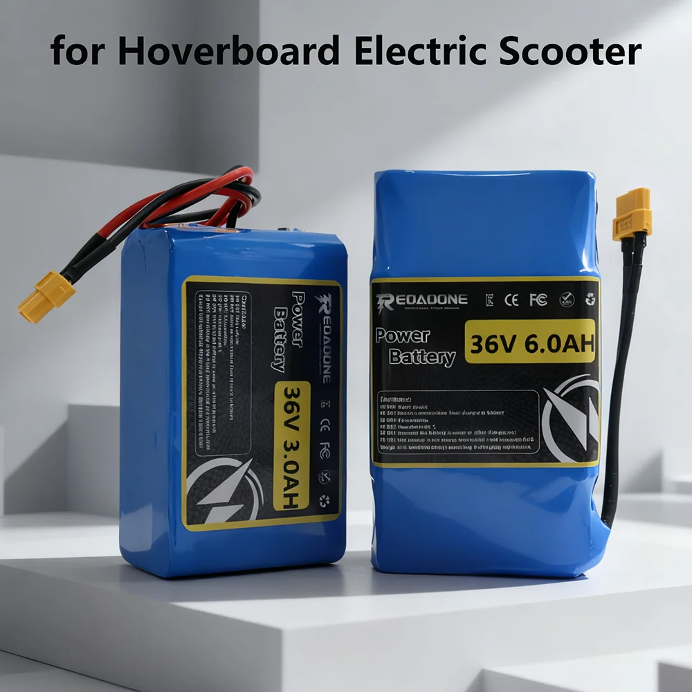 

36V Li-ion Battery 10S2P 6000mAh for Hoverboard Electric Scooter Full Capacity Upgrade Replacement Pack