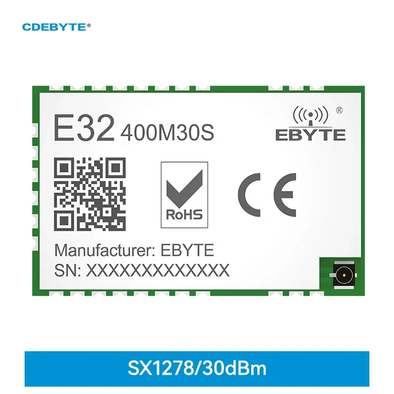 

SX1278 Lora Wireless Module 433/470MHz E32-400M30S 10km Long Range IPEX/Stamp Hole Antenna SPI LoRa Spread Spectrum Module