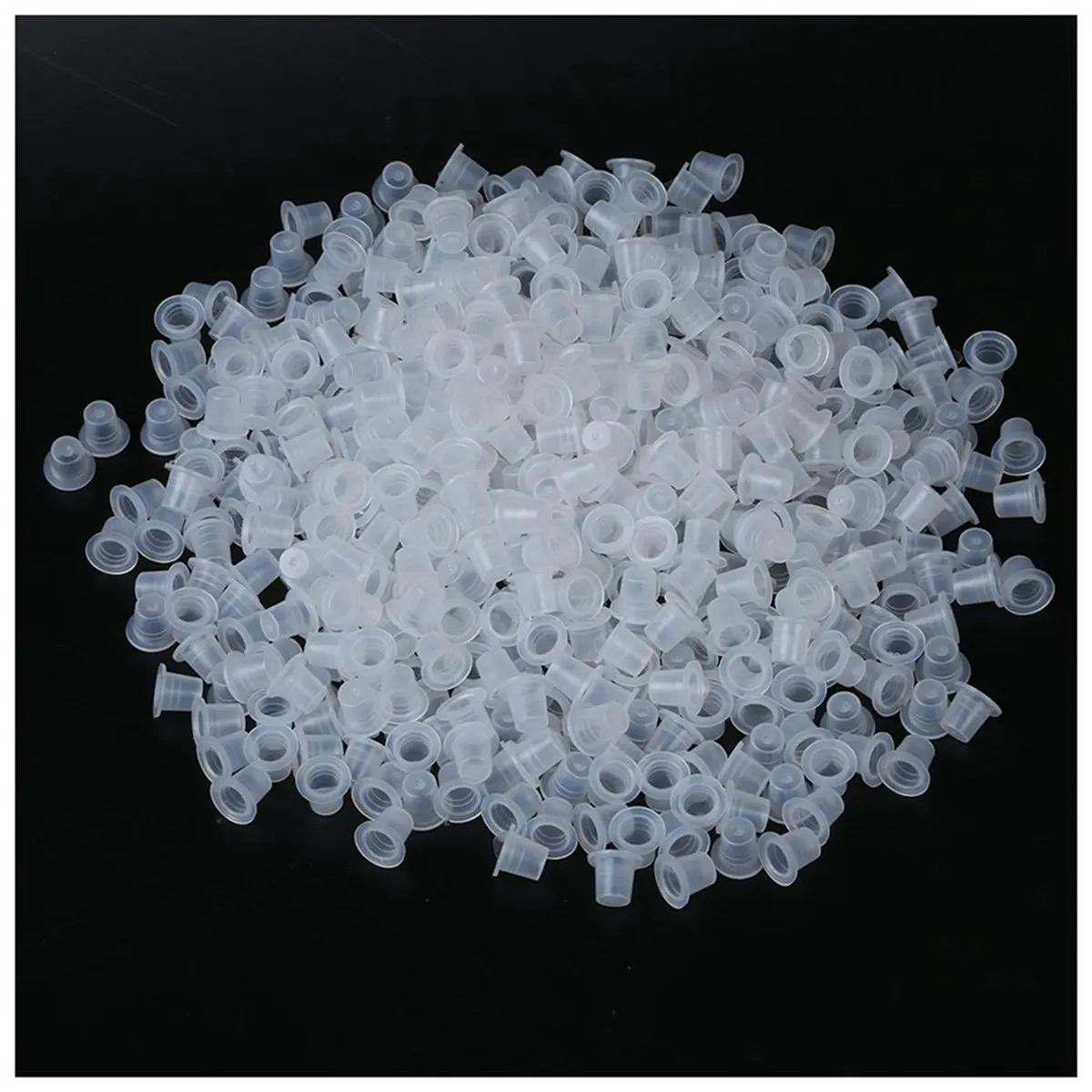 【ENTERTAINMENT】2000 Pcs 8mm Small Tattoo Ink Cups Caps for Needle Tip Grip Power Supply Sm