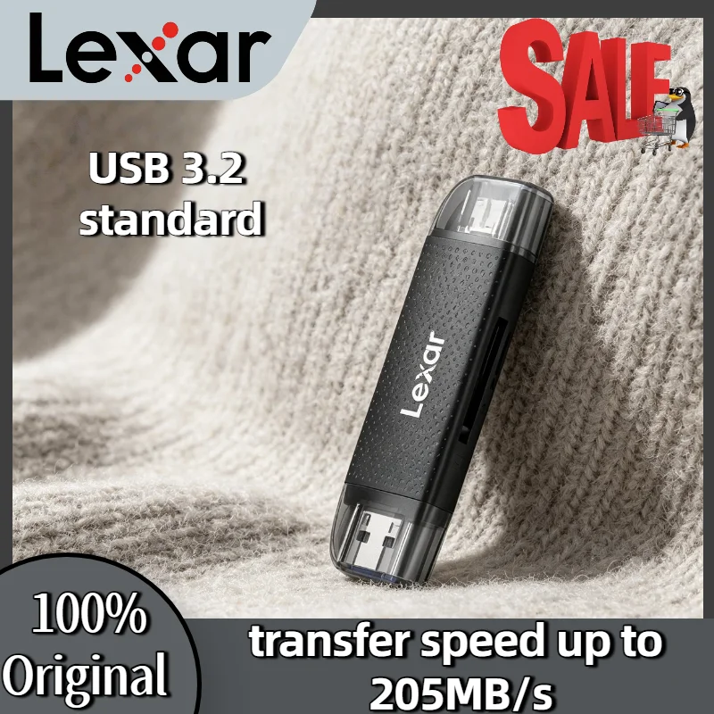 

Lexar Dual Slot USB A C Card Reader Up to 205MB s USB 3.2 for SD and microSD Memory Card for Computer Phone Laptop Tablet