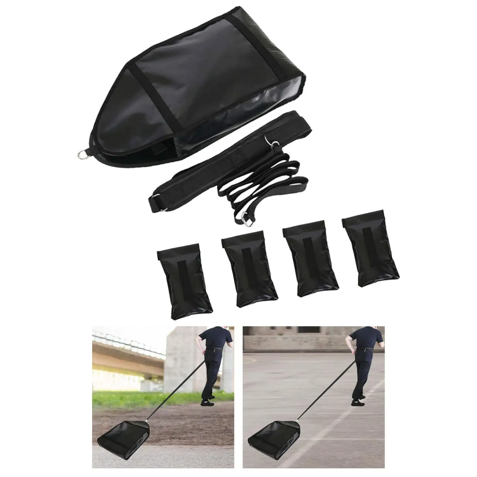 Gym Exercise Equipment Weight Sled Trainer PVC Adjustable Sandbag Set for Running Sprinter Resistance Work