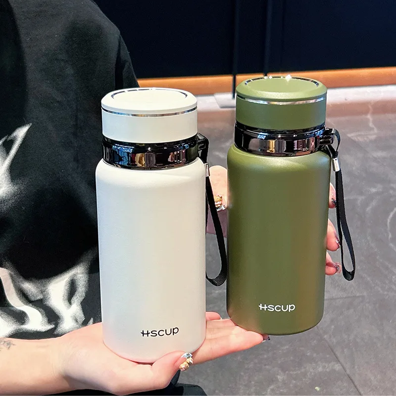 600ml/800ml Fashion Stainless Steel 316 Vacuum Flask With Filter Portable Coffee Tea Thermal Water Bottle Travel Tumbler