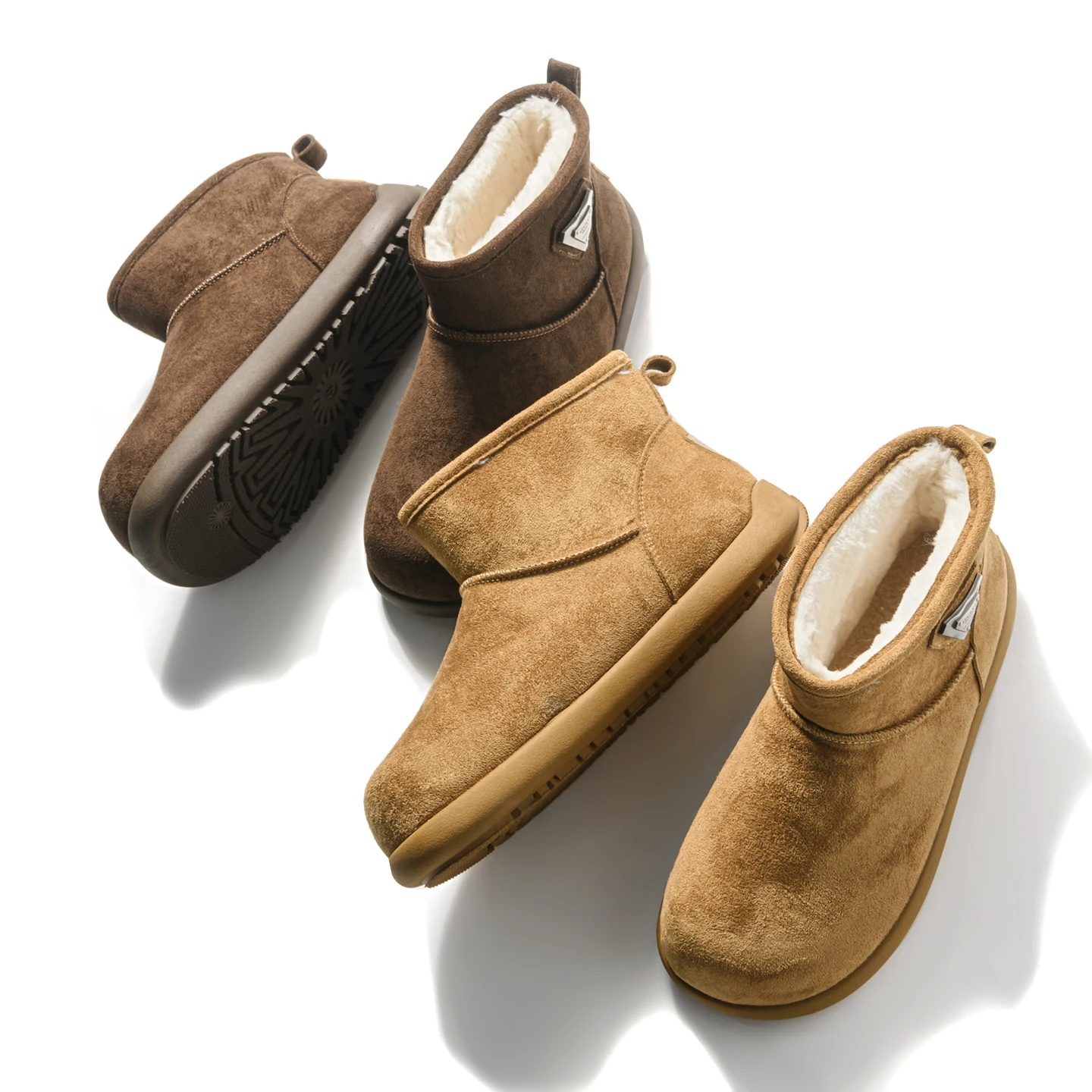 

Men's Winter Thickened Fleece Lined Snow Boots Comfortable Thick Bottom Anti-slip Warm Large Cotton Shoes Casual Fashion