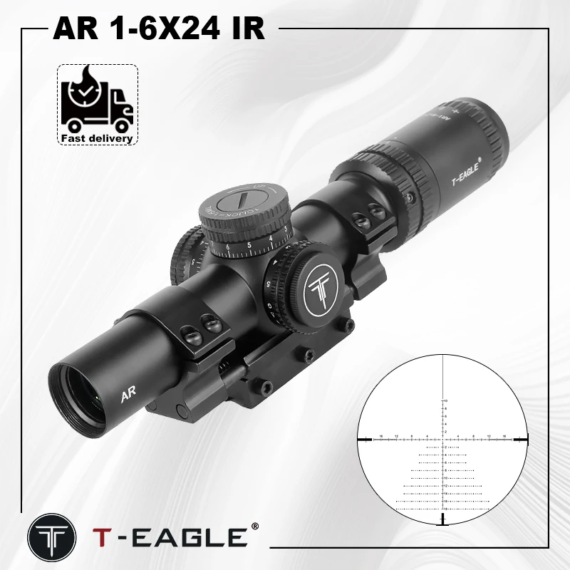 T-EAGLE AR 1-6X24 IR Quick Aiming Riflescope For Hunting Optical Red Green Illumitated Compact Optics Airgun Airsoft Sight Scope