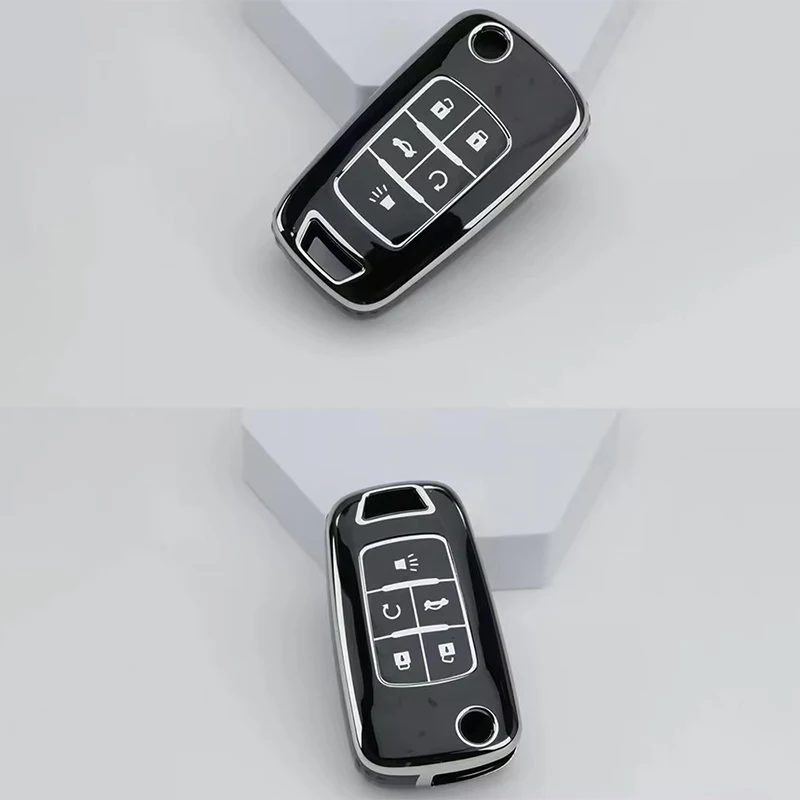 Funda de TPU para llave de coche, carcasa para Chevrolet Chevy GMC Buick Encore Terrain Malibu Camaro Cruze Impala Equinox Volt Spark Sonic