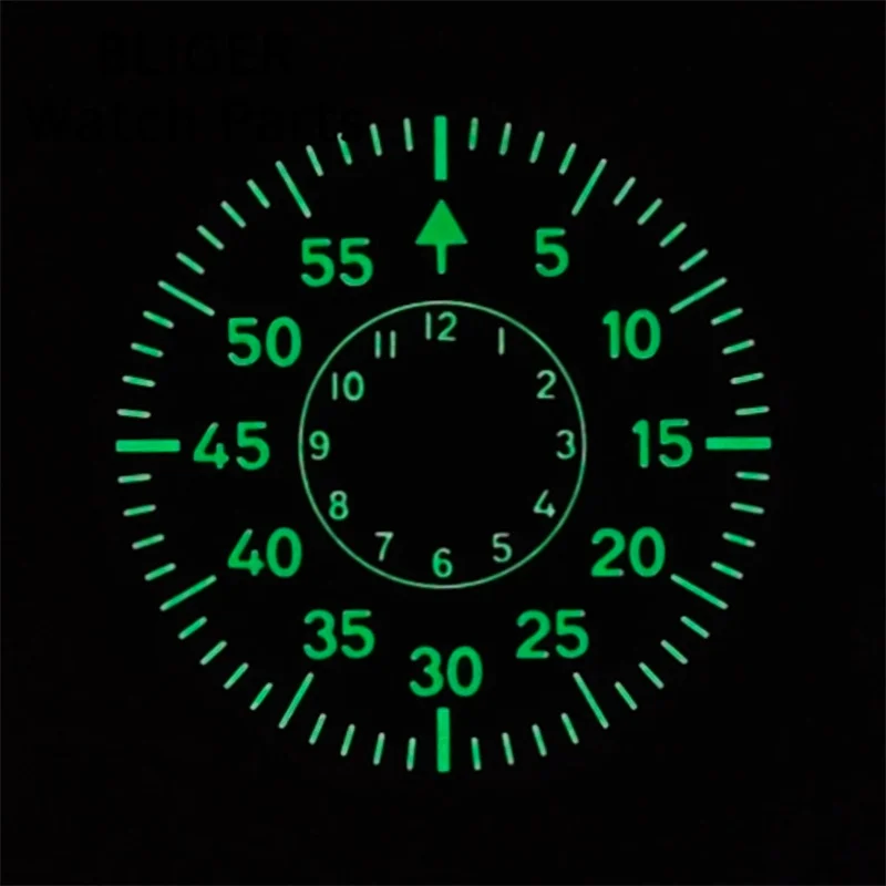 BLIGER 29mm C3 Green Luminous Black Pilot dial NH35 NH36 NH38 NH34 ETA2824 2836 PT5000 Miyota 8215 DG 2813 Movement