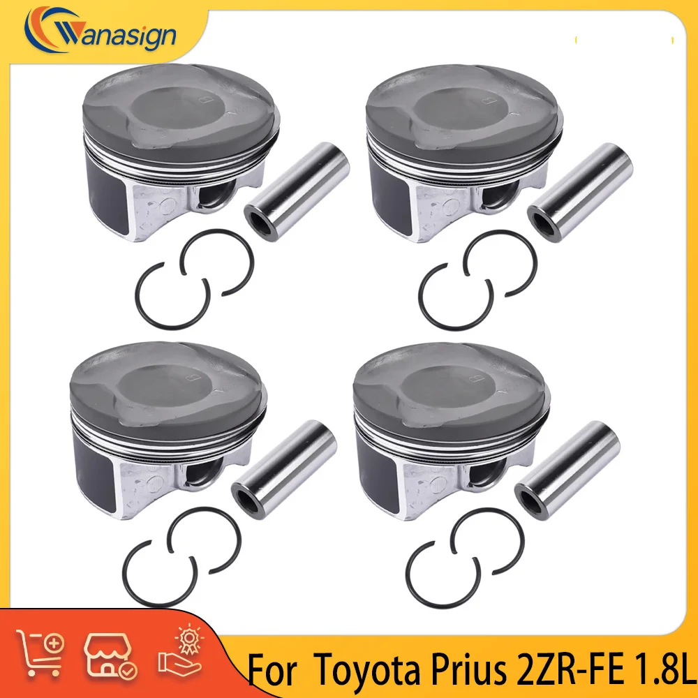 

Комплект поршней и колец для двигателя 1.8 л L4 (бензин) для Toyota Corolla, Prius, Lexus CT200h, 2ZR-FXE 16V DOHC 1.8L