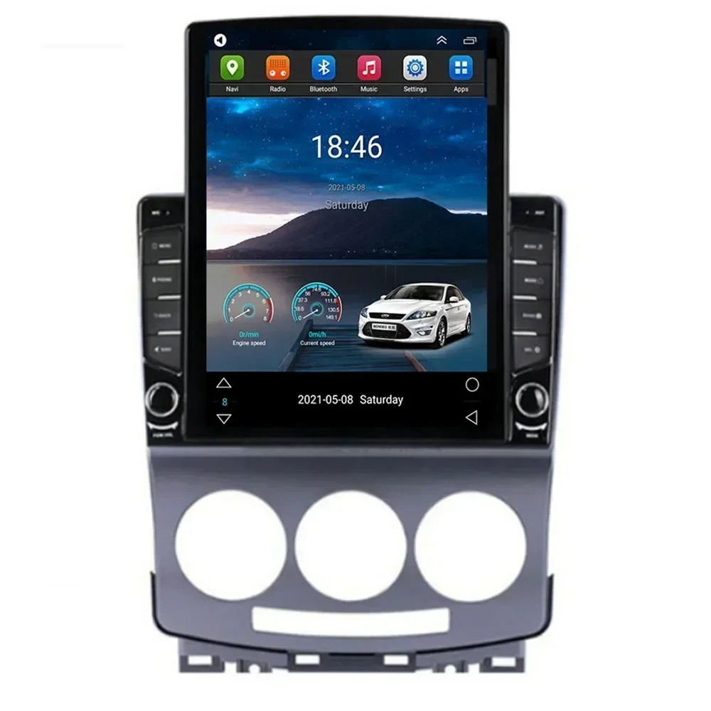 Autoradio Android 9.7 ", GPS, lecteur multimédia, vidéo, CarPlay, 2 DIN, écran vertical, sans DVD, pour voiture Mazda 5 (2005-2010)