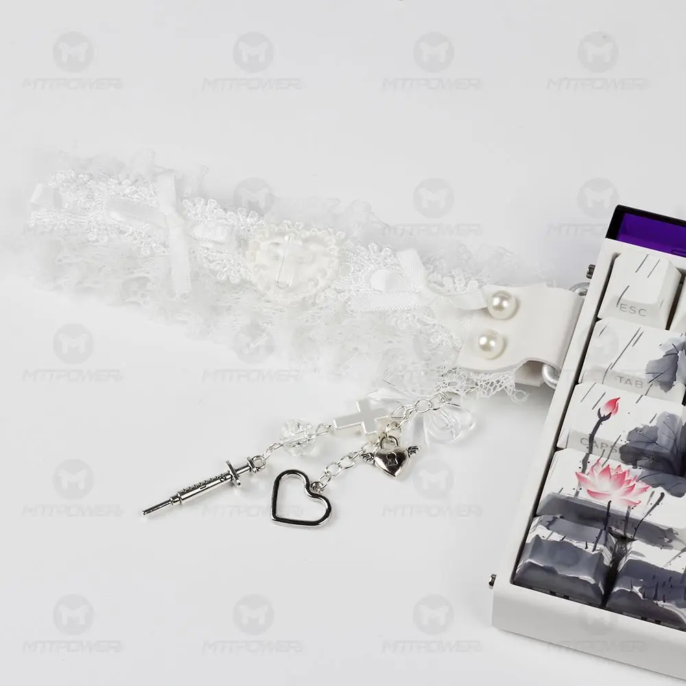 Lace Butterfly Keyboard Ribbon Strap Customization Magnetic Axis Keyboard Strap Wooting Atk68 Drunkdeer Looting Decor Girl Gift
