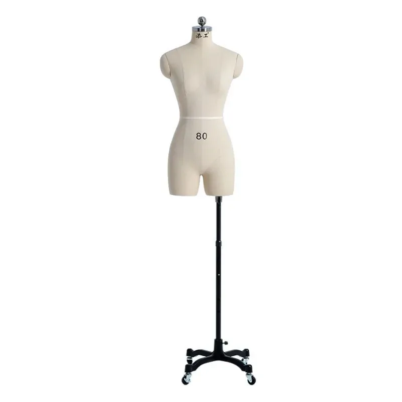 Imagem -02 - Busto Alfaiate Manequim Vestido Display Stand Capa de Linho de Costura Corpo Feminino Manequins com Pernas para Design de Vestuário Pode Fixar aa