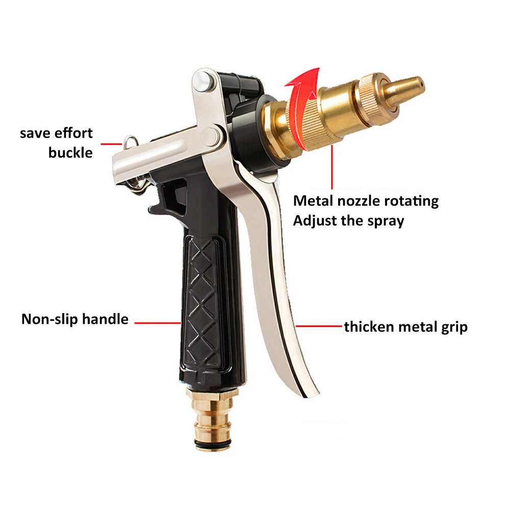 High-pressure Car Washing Water Gun Household Car Washing Tools Nozzle Metal Car Washing Water Gun Excluding Water Pipes