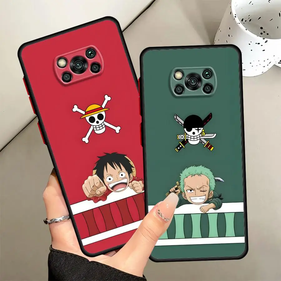 Capa traseira de telefone com logotipo fofo de uma peça para Xiaomi Poco C40 C51 X3 NFC C50 M5s F3 X3 X4 X5 Pro