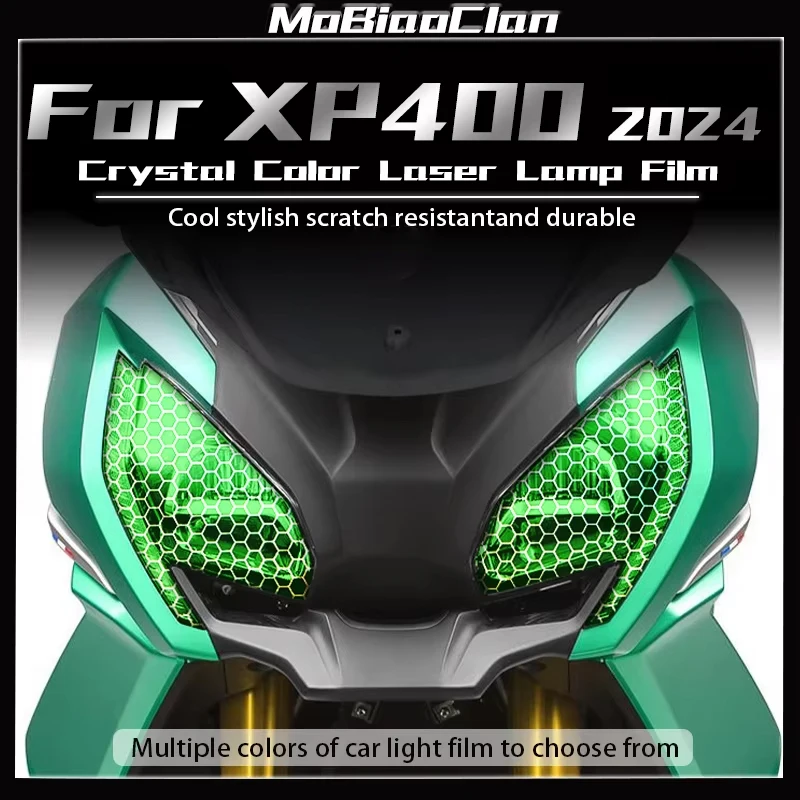 

For Peugeot XP400 XP 400 xp400 XP400GT 2024 headlight and taillight protective film honeycomb laser sticker accessories
