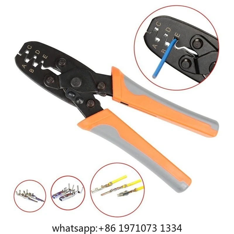 Non Insulated Open Barrel Terminal Crimp Tool  Wire Crimper 1424A Orange