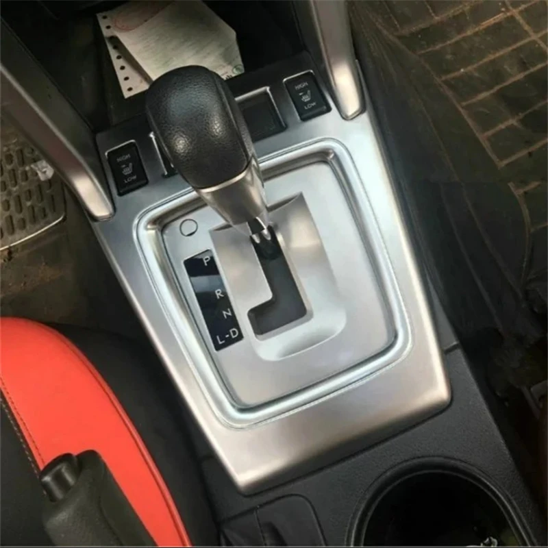 WELKINRY For Subaru Forester SJ 4th Gen 2013-2018 ABS Chrome Car Stick Gear Shift Level Table Base Pedestal Cover Trim
