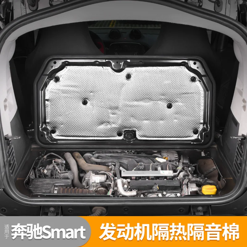 Car thermal insulation and sound insulation cotton front engine hood fireproof pad For smart Fortwo 453 2015-2019car accessories