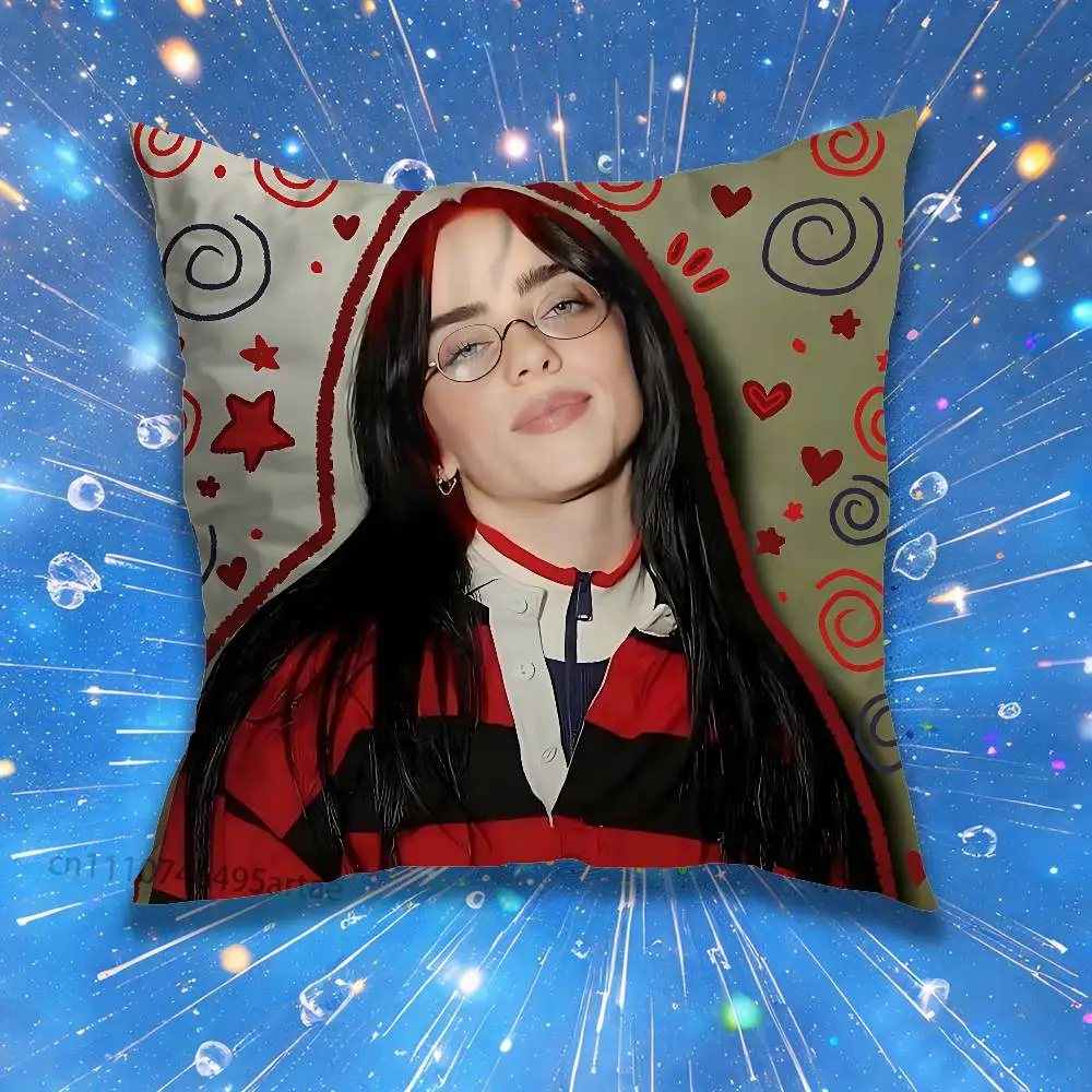 HIT ME HARD AND SOFT Billie Eilish Pillow for Sofa Seat Chair Decorative/Modern Home Decor Print Throw Cushion