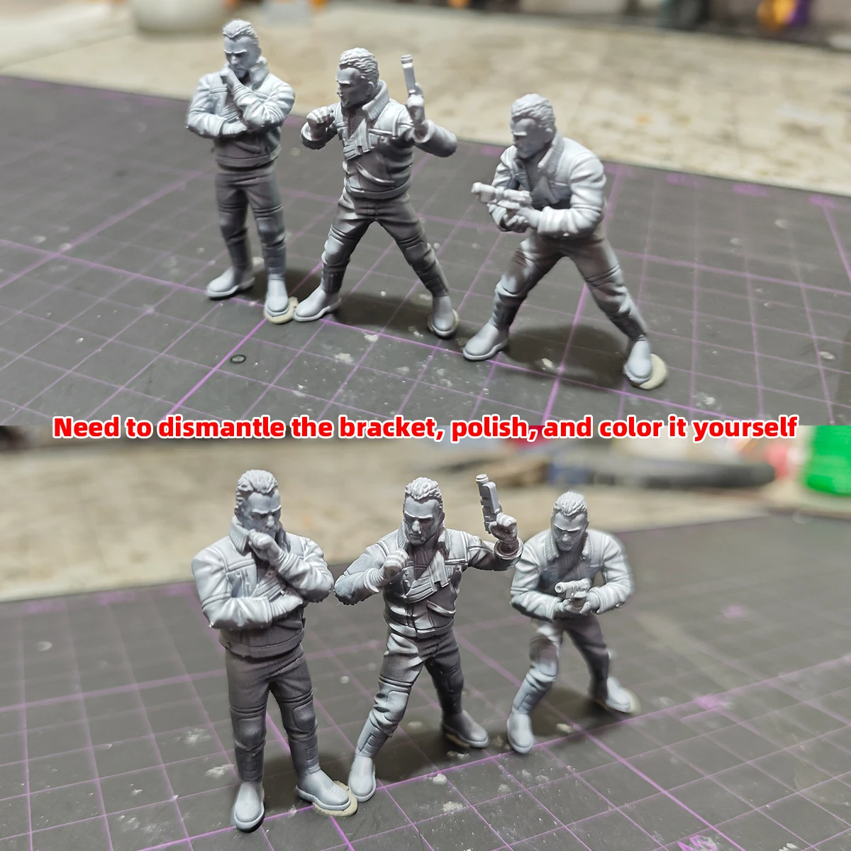 1/35 1/48 1/60 1/72 1/100 1/144 Modellbausatz 3D Harz Miniatur Soldatenfiguren Diorama Unbemalt Sci-Fi Detektiv DIY – Detail 1