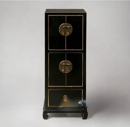 

Настраиваемый новый китайский антикварный угловой шкаф из цельного дерева, неоклассическая ретро окантовка для изготовления старого бокового шкафа