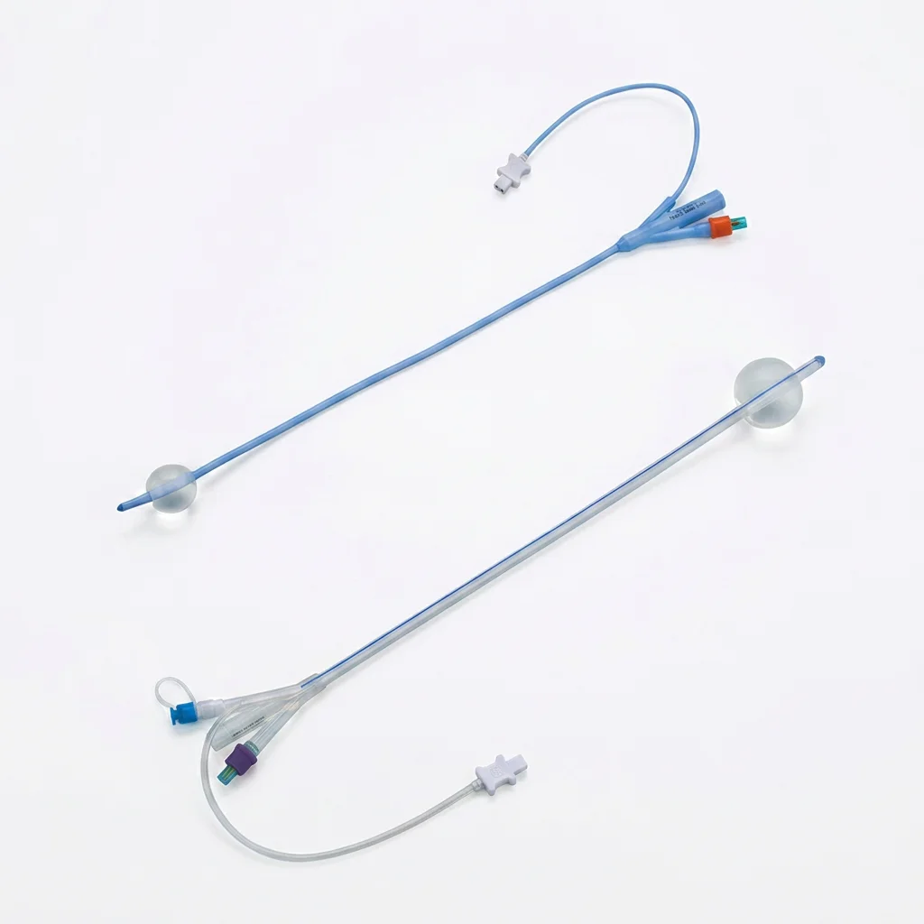 Silicone Urinary  Catheter with Temperature Sensor Probe Round Tipped for Temperature Monitoring Urethral Use