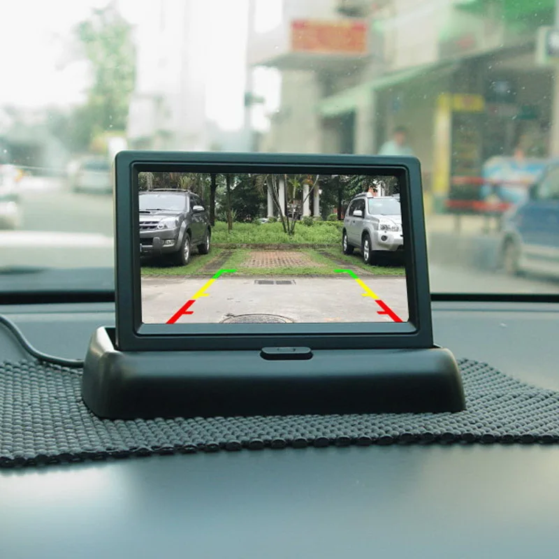 Reverse Backup Camera LCD Monitor, 4.3/5 Inch Screen, Night Vision Wide View Angle, Easy DIY Install for Car Vehicle
